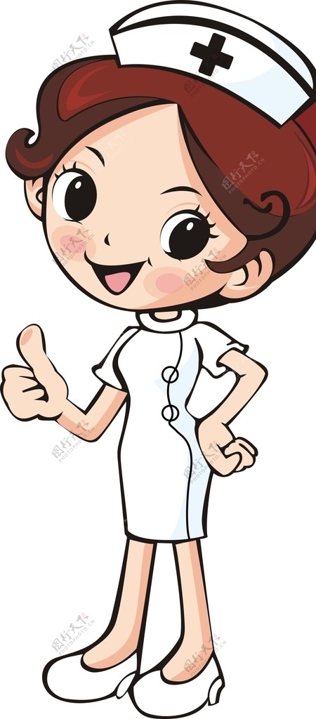 美女小护士矢量卡通人图片