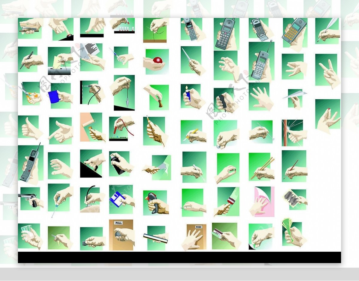 一些常用的矢量的手势图片