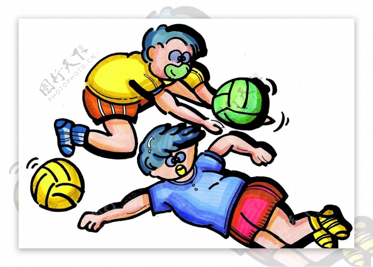 排球运动插画设计图__卡通设计_广告设计_设计图库_昵图网nipic.com