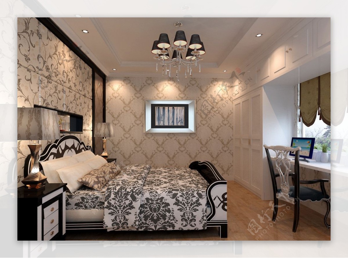 现代简欧卧室设计效果图图片