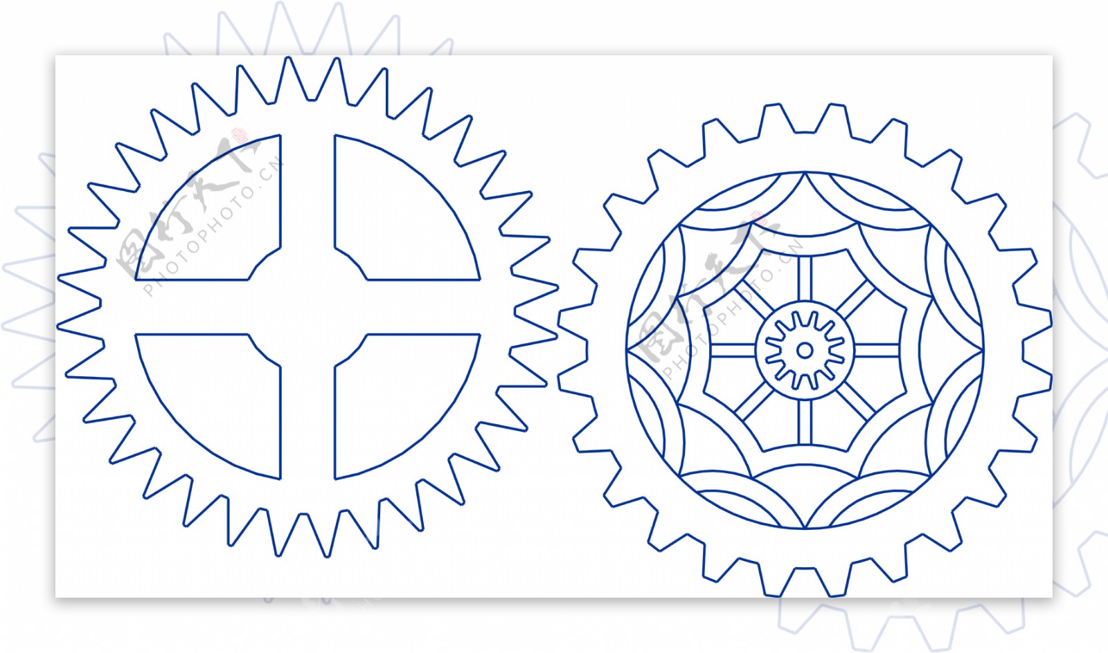 齿轮图案图片