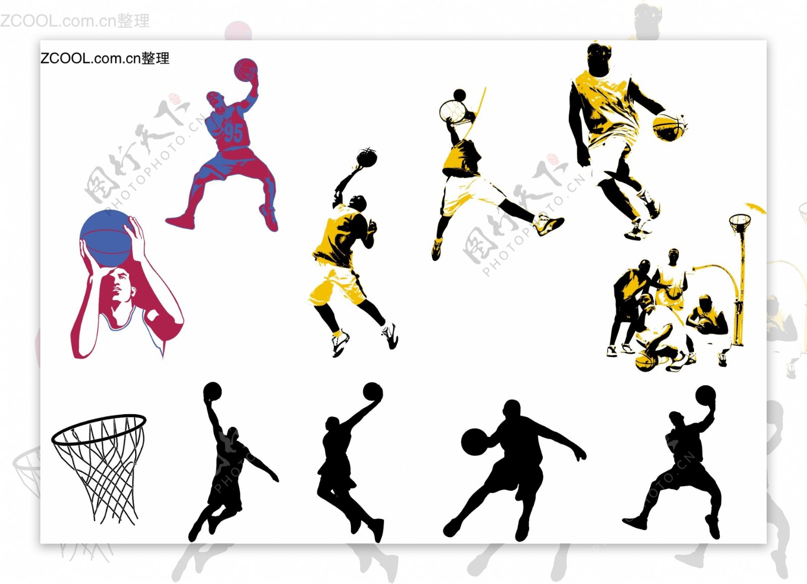 篮球系列矢量素材图片