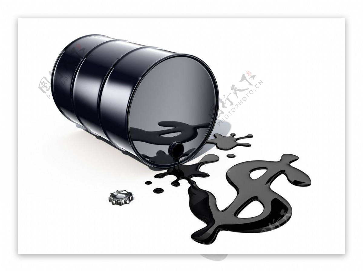 石油桶和金钱符号图片