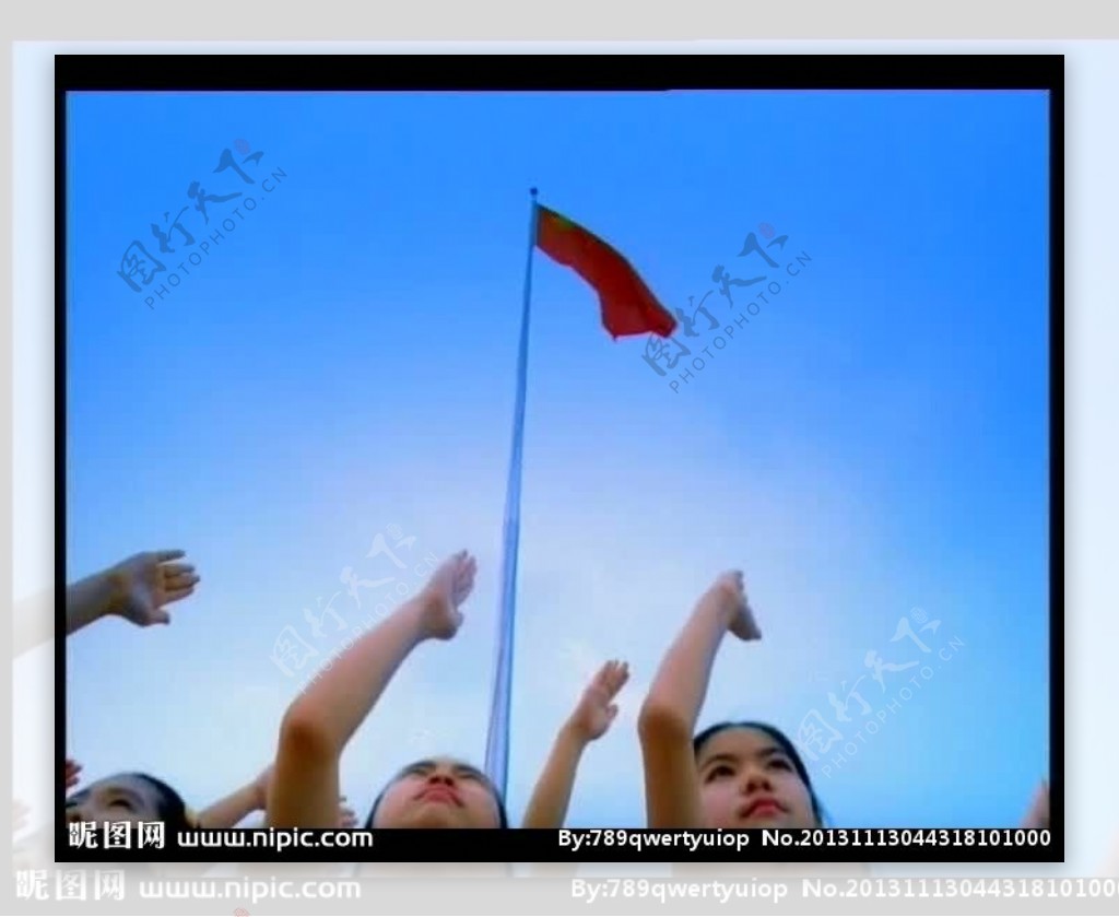 升旗背景视频素材