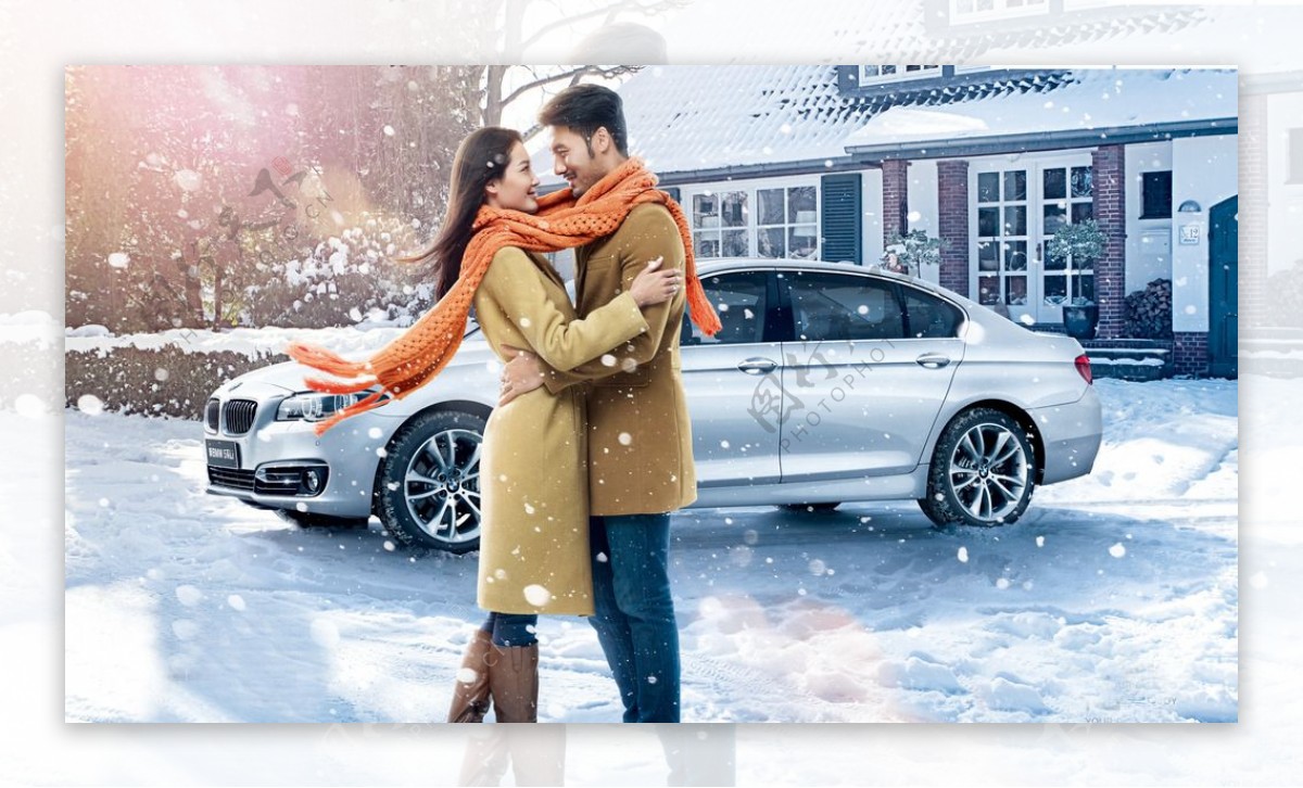 BMW宝马冬季关怀海报图片