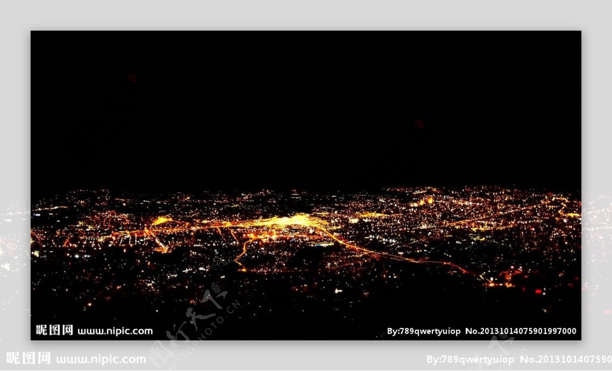 动态城市夜景星光视频