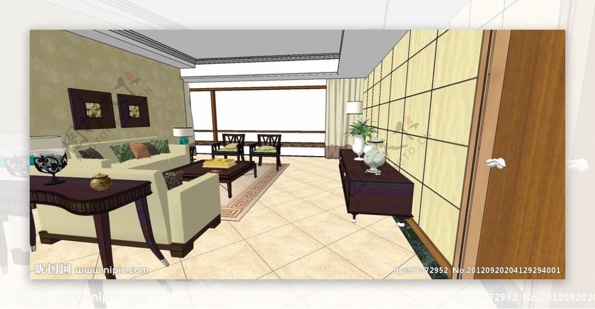 现代室内设计sketchup模型图片