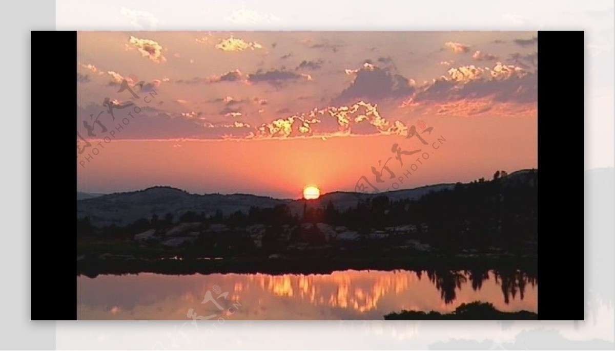 夕阳下的美丽风景