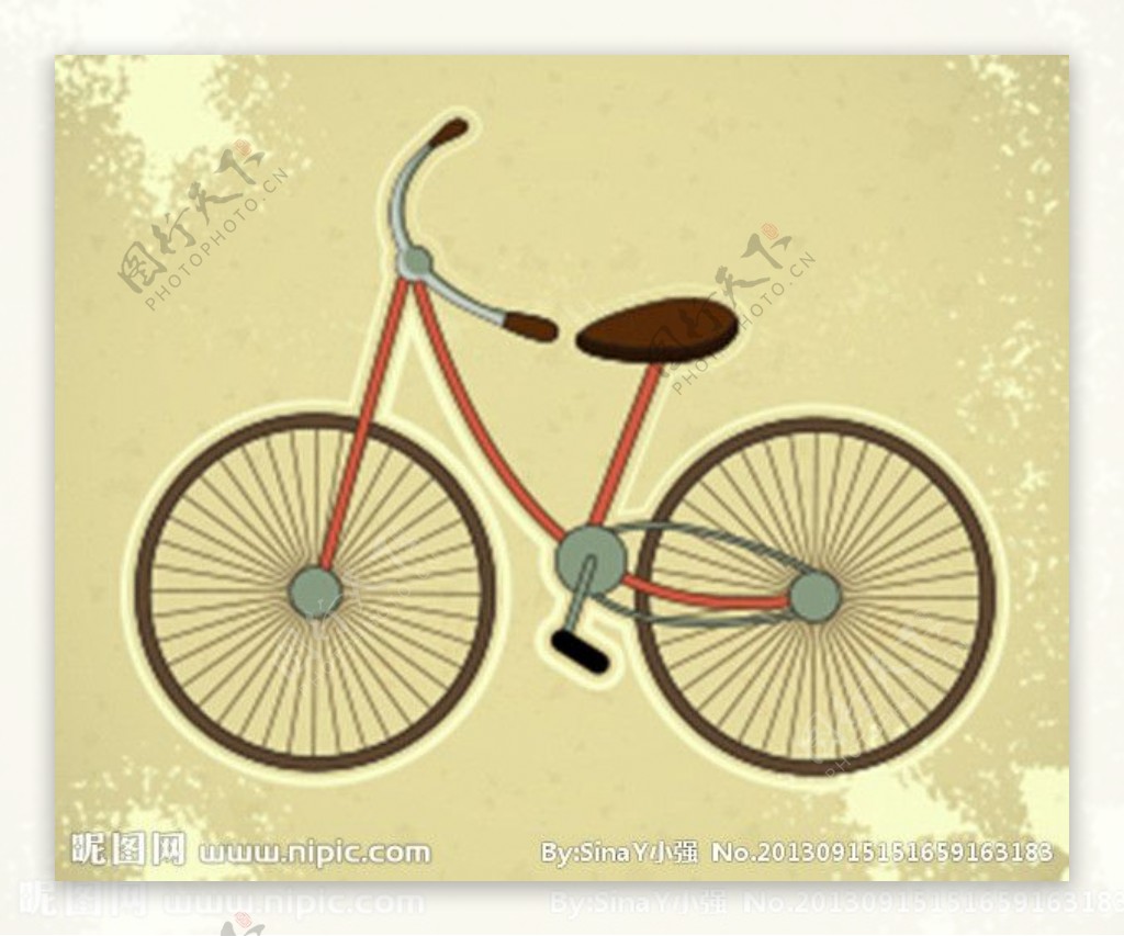 自行车插图矢量素图片