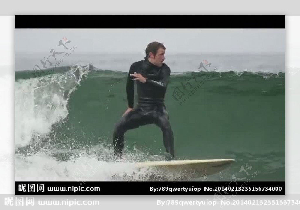 海滨冲浪背景视频