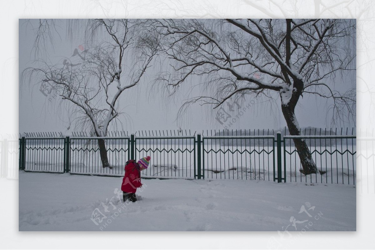 颐和园雪景图片