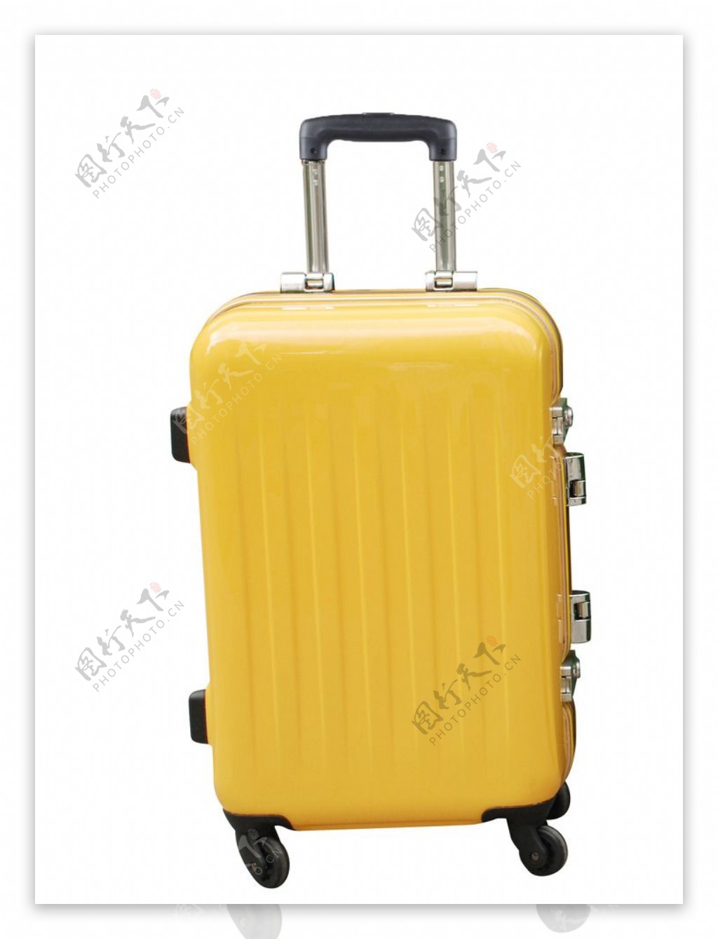 黄色行李箱图片