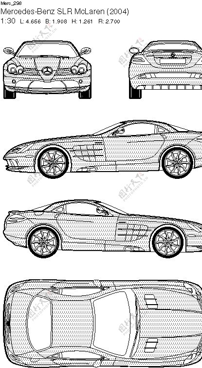 奔驰汽车线框图图片