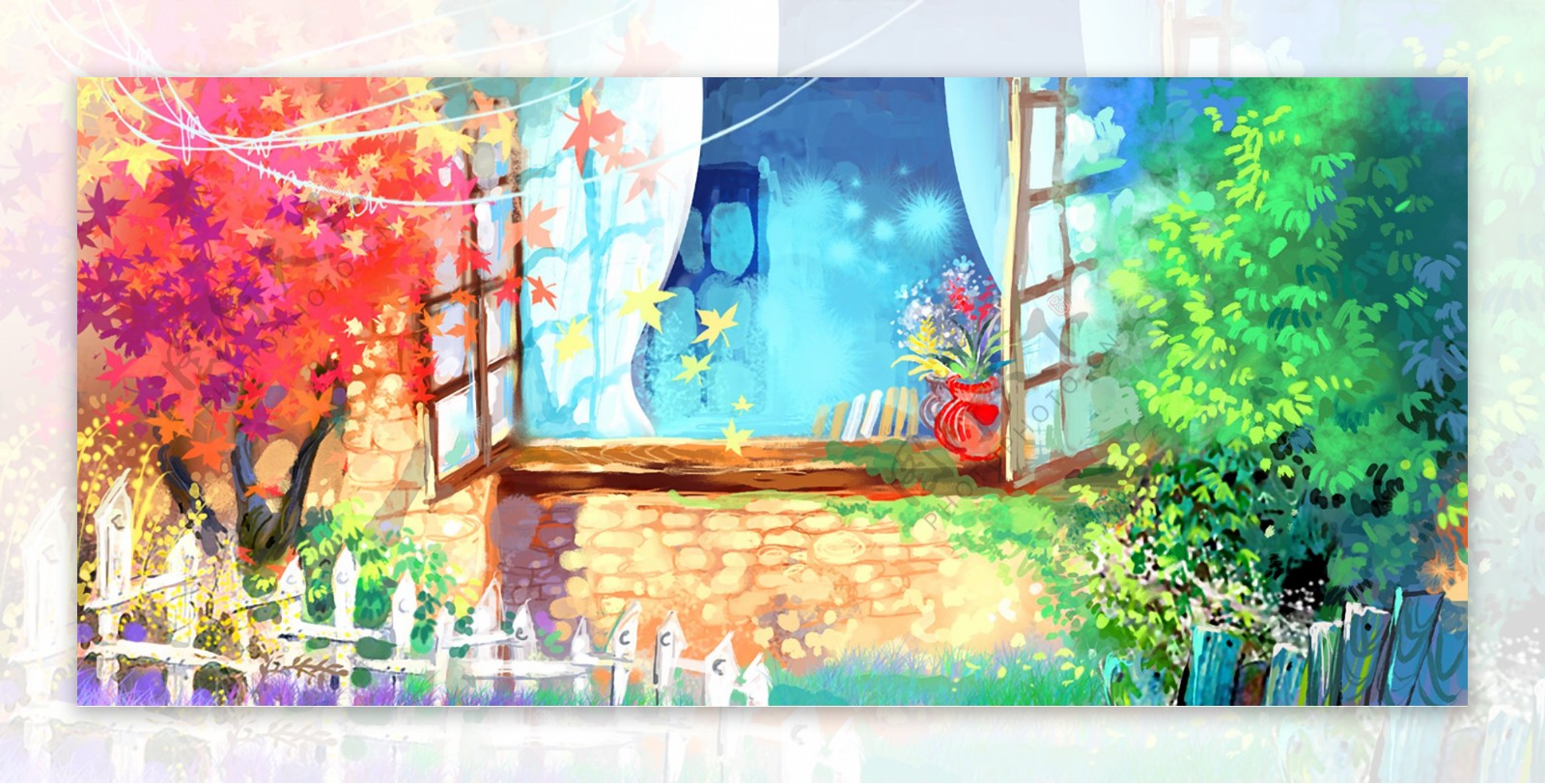 手绘窗图片素材-编号09117675-图行天下