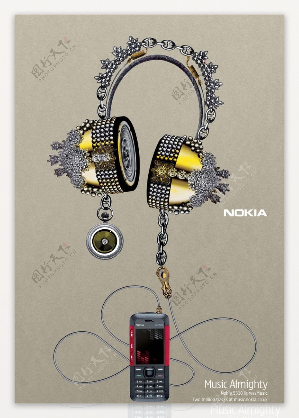 NOKIA音乐手机平面广告图片