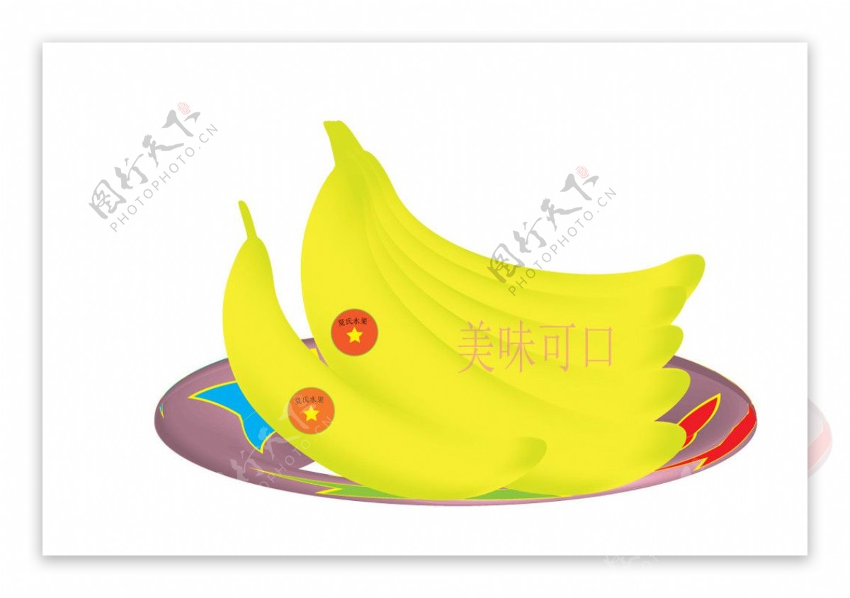 一盘香蕉图片