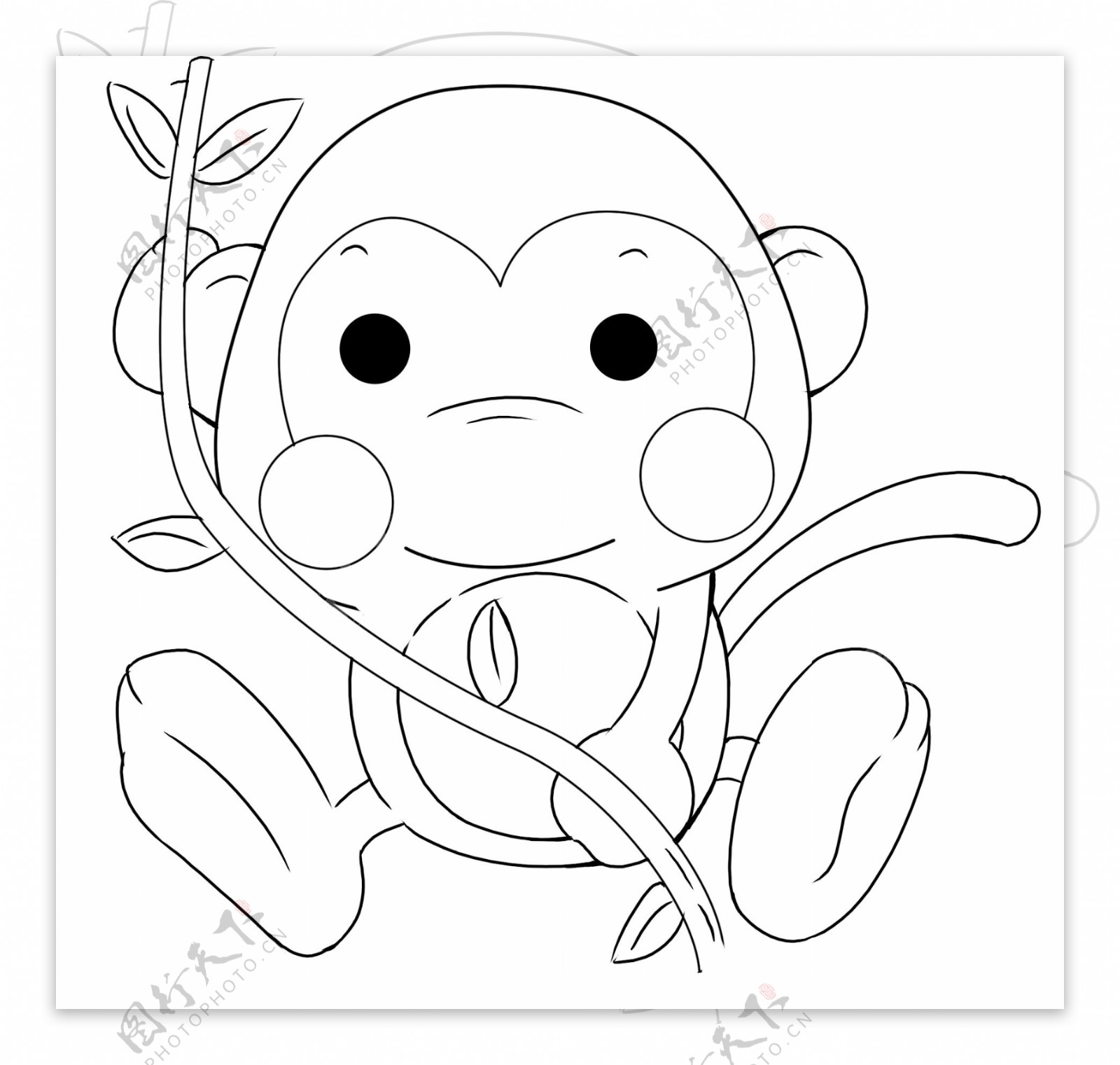 卡通猴子图片素材-编号22594346-图行天下
