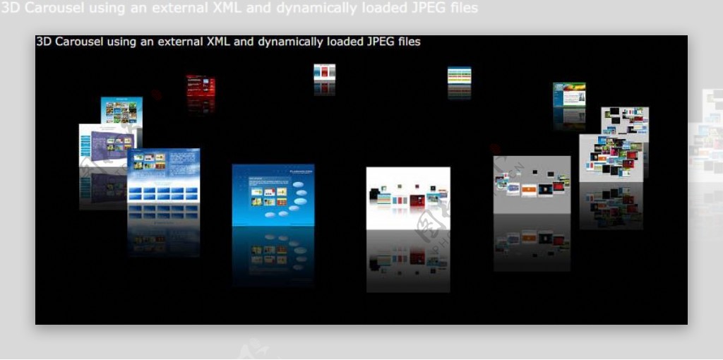 Flash3D旋转图片效果源码XML文件加载