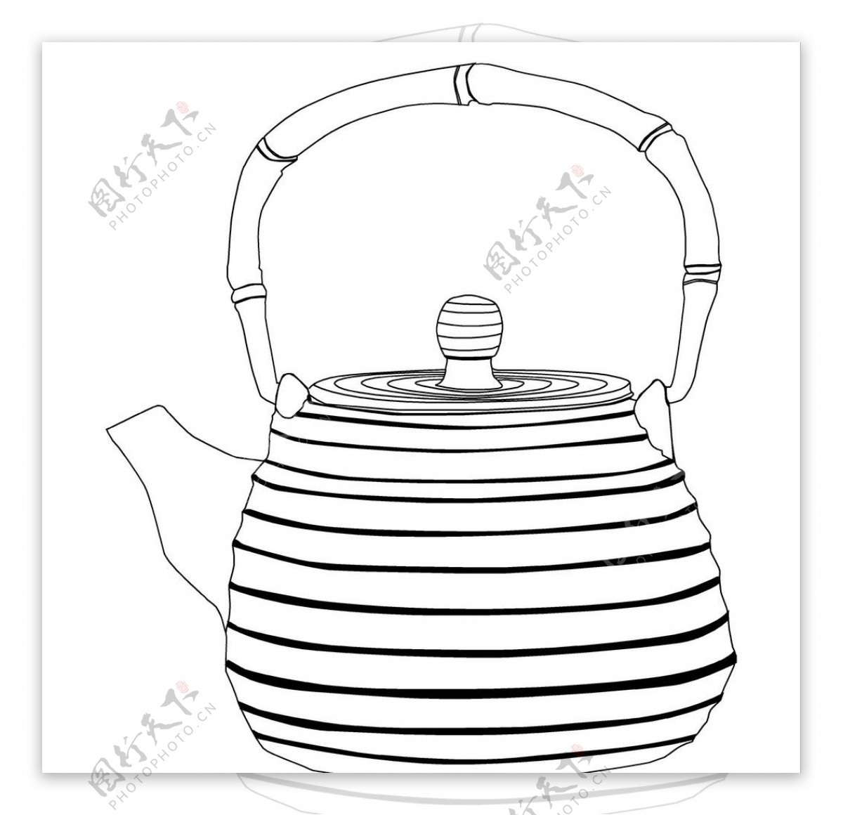 茶壶矢量图图片
