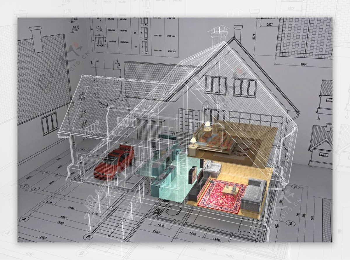 3d建筑别墅设计模型图纸图片