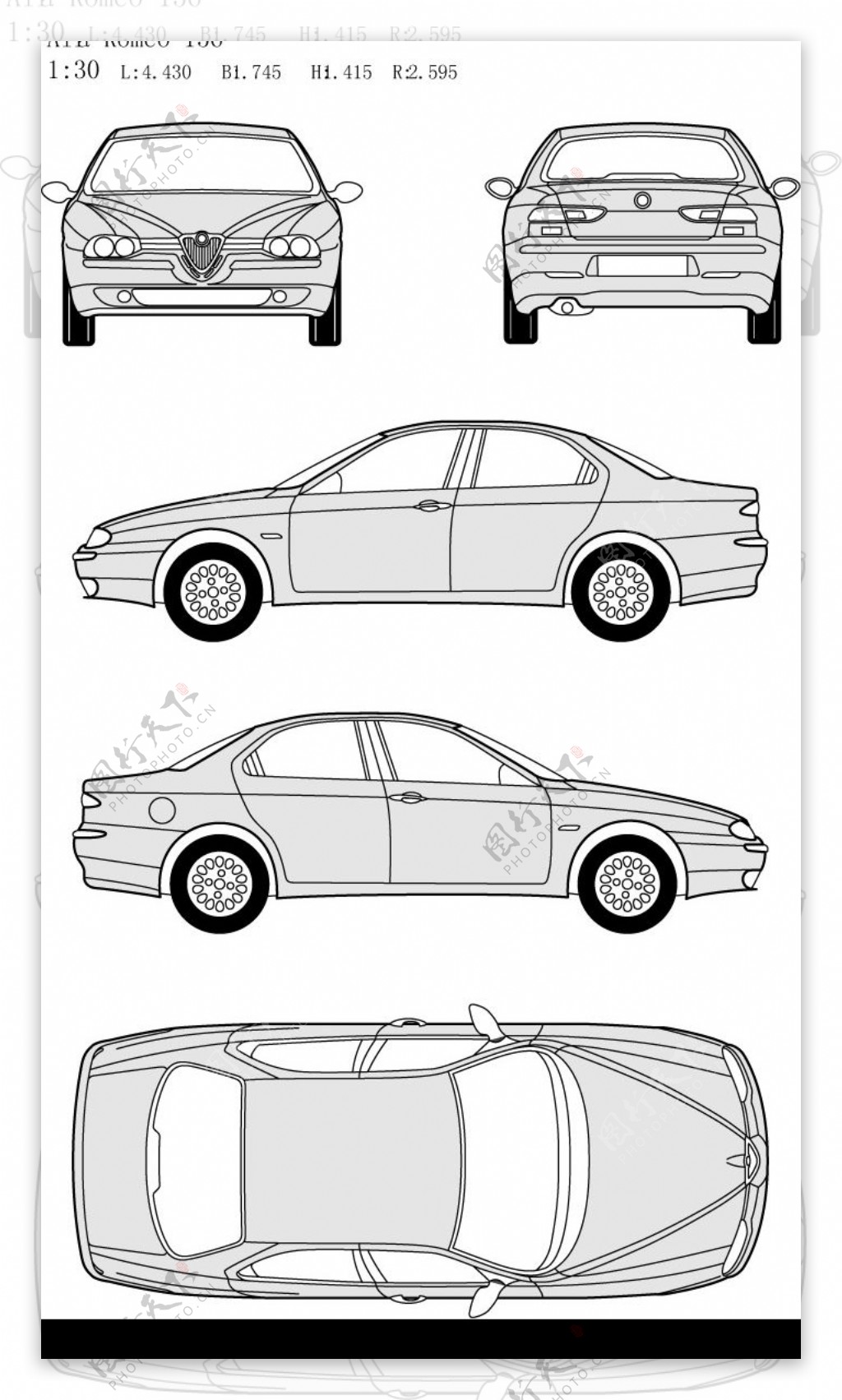 Alfa車系例矢量圖图片