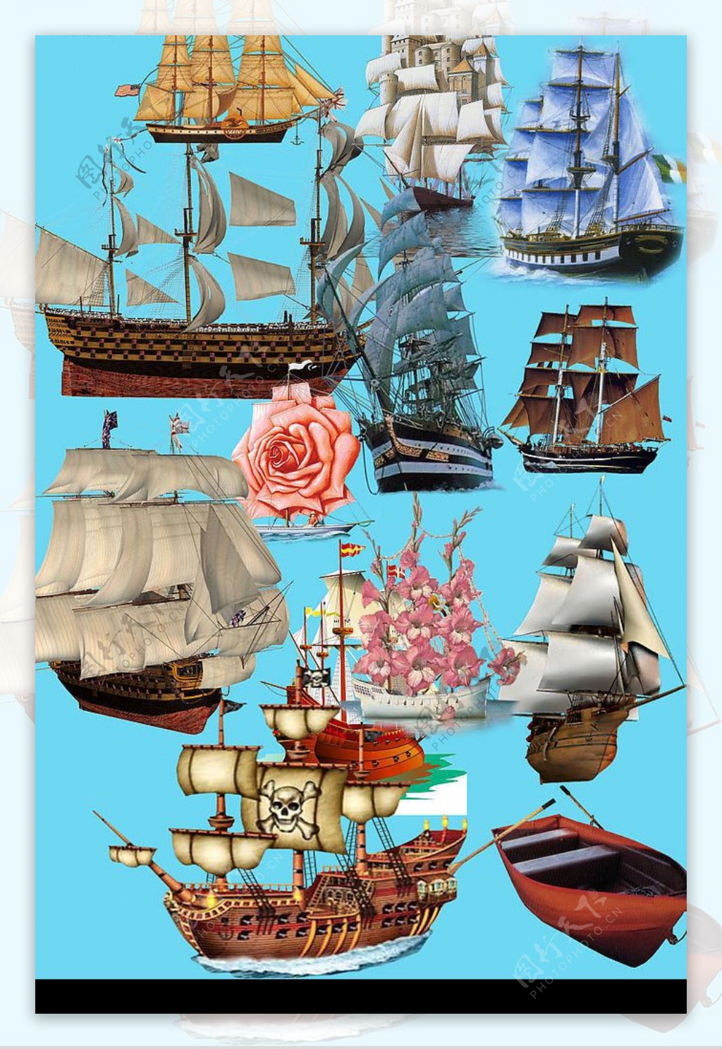 古代帆船大全图片