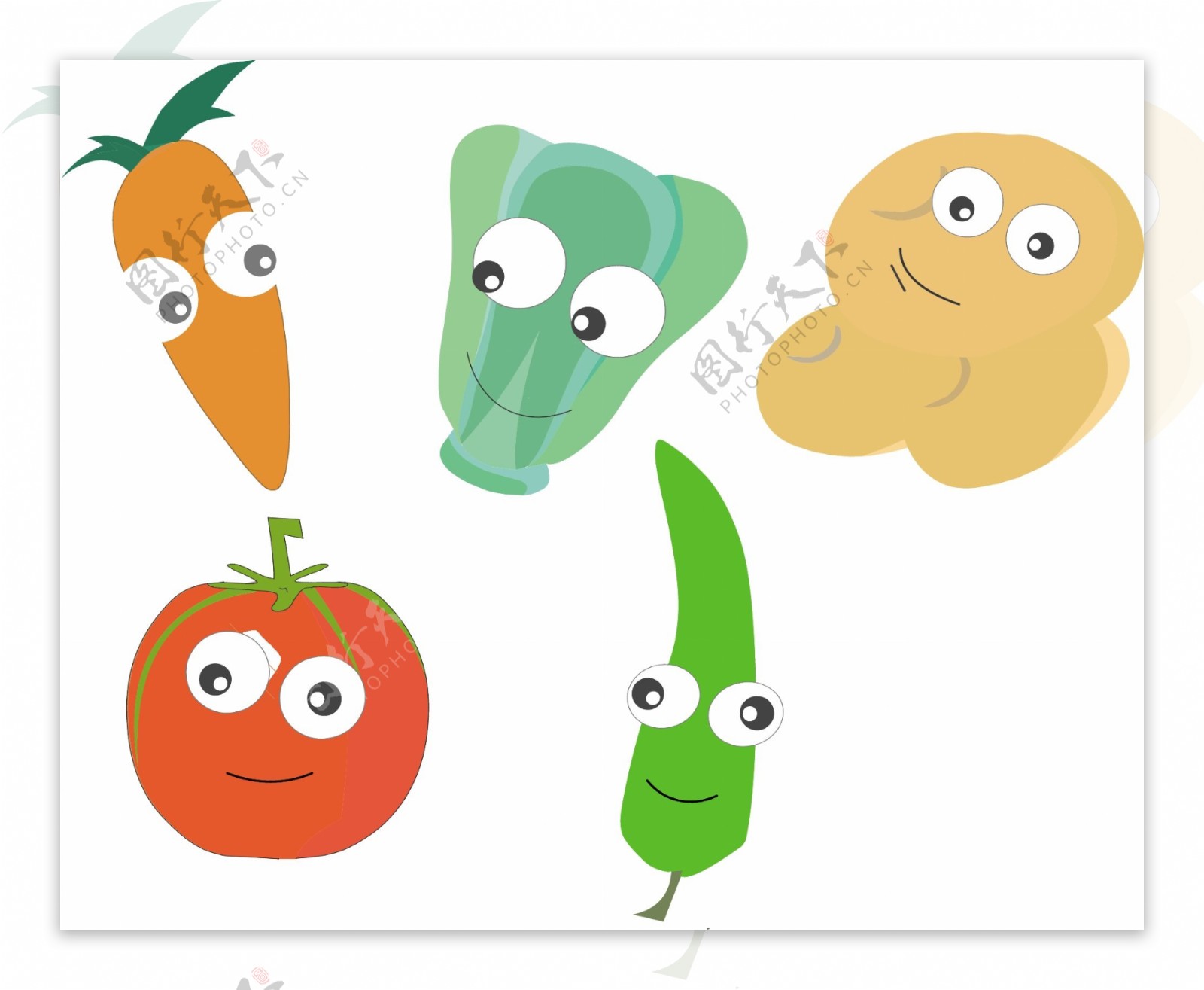 卡通蔬菜人物图片素材免费下载 - 觅知网