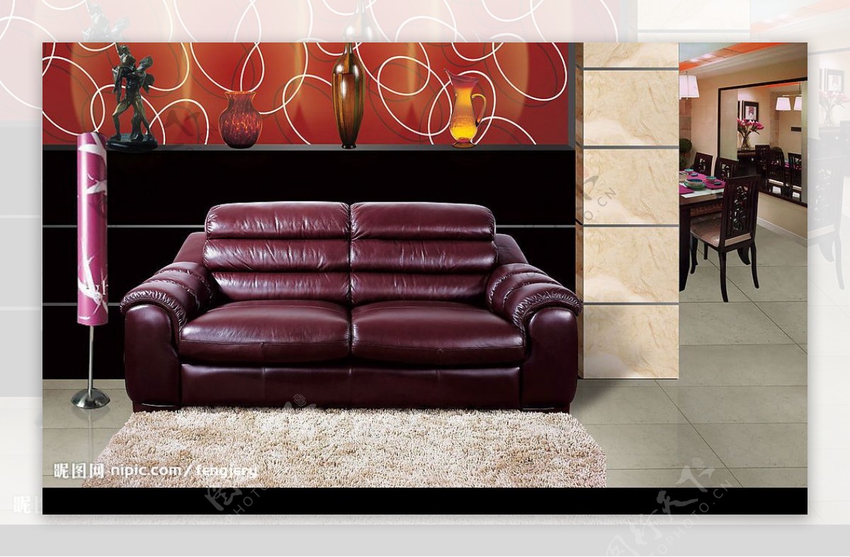 室内装饰高档沙发装饰品图片