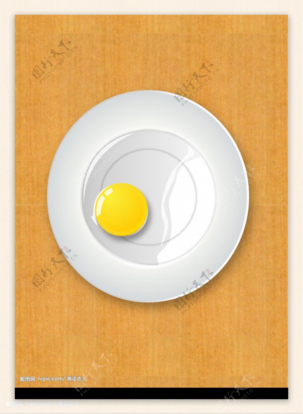 盘子中的鸡蛋效果图片