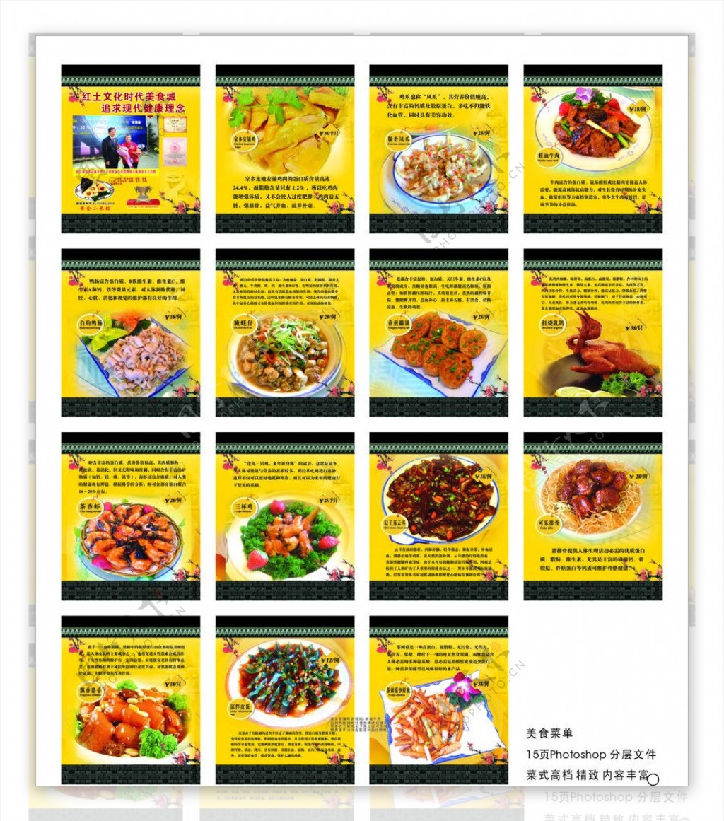 美食菜谱设计图片