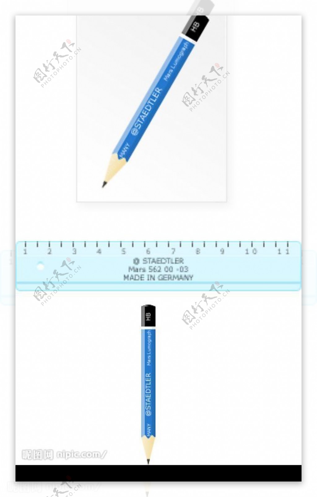 铅笔纸张尺子图标图片