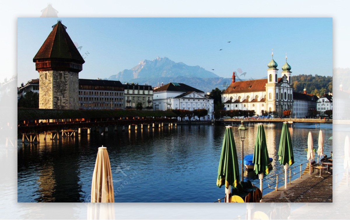 瑞士卢塞恩小镇图片