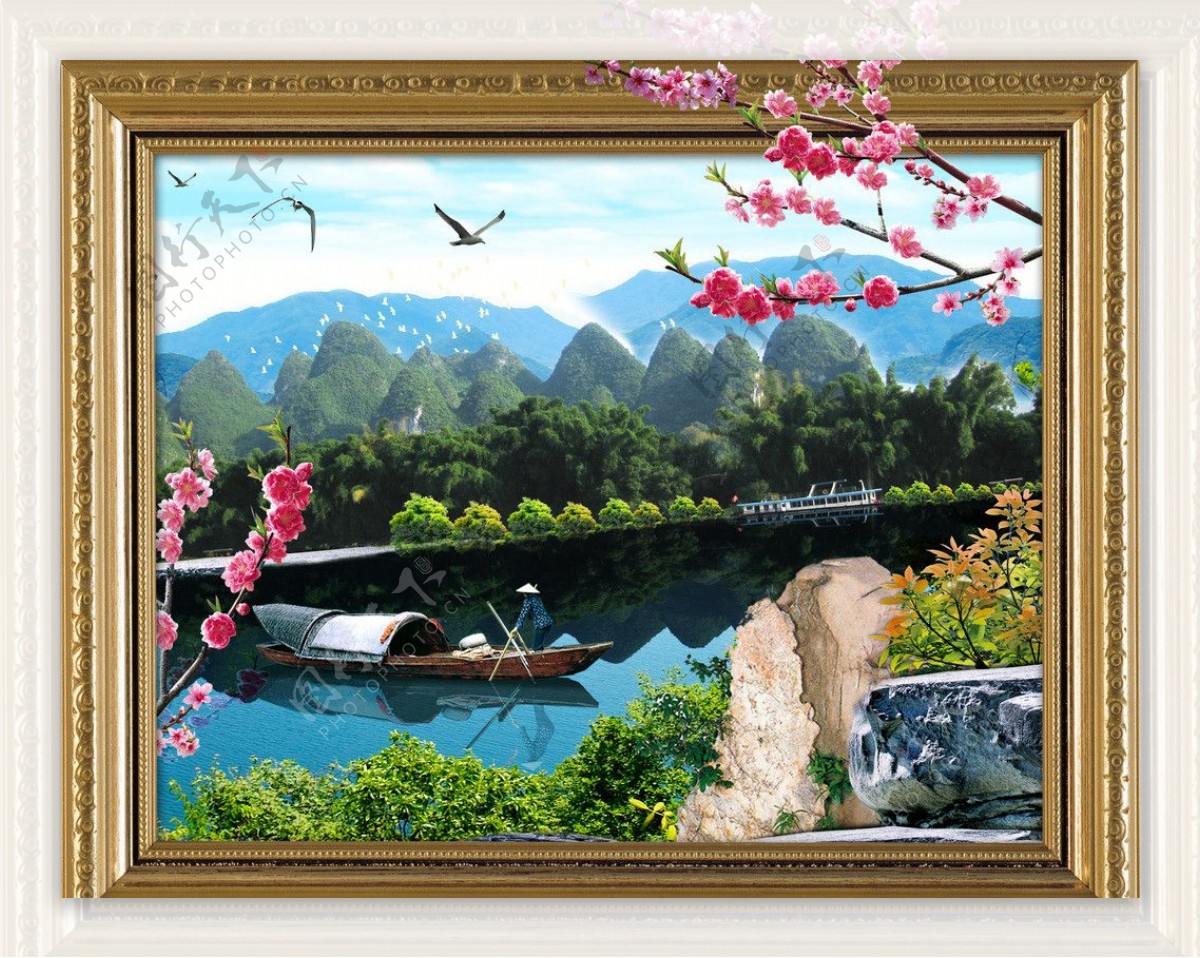 桂林风景画图片