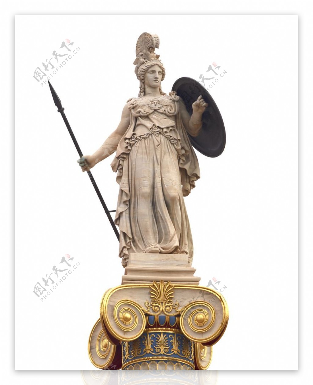 古希腊女神雅典娜雕塑图片
