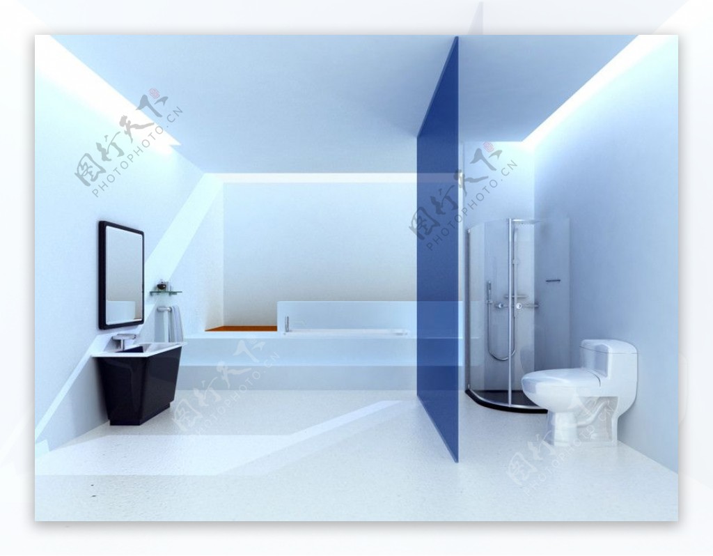 现代卫浴空间缺少贴图图片