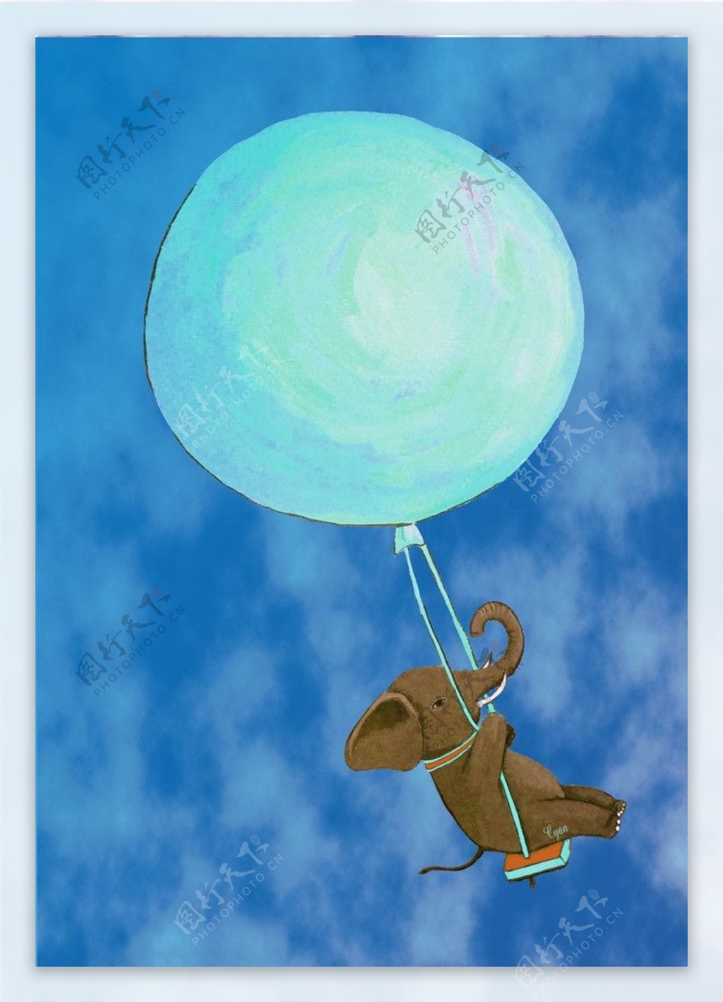 大象气球图片