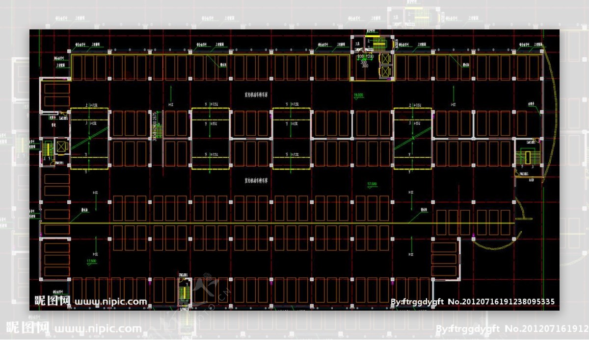 停车库七层平面图片
