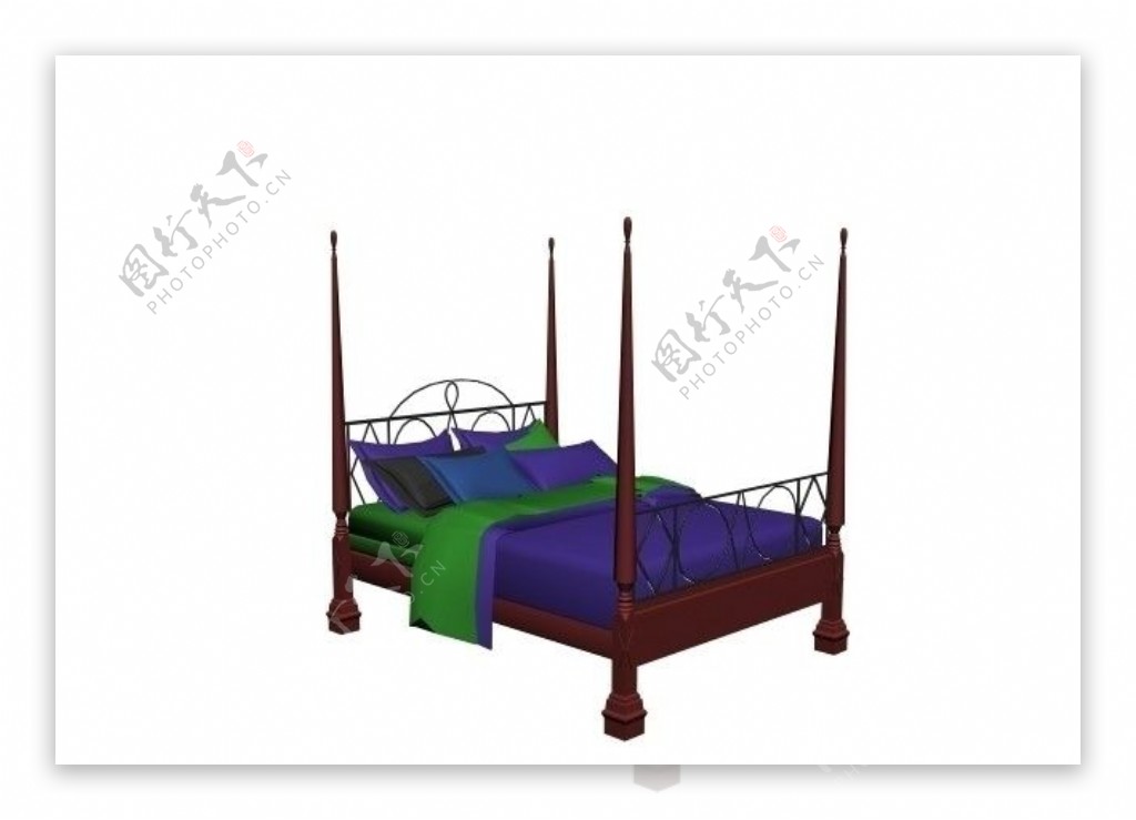床的模型图片
