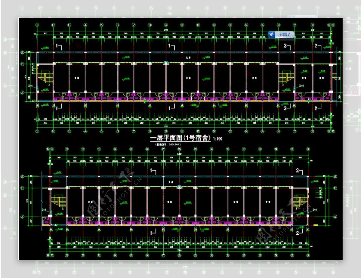 12号宿舍楼一层平面图片