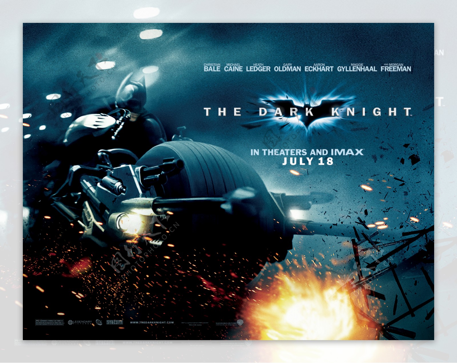 蝙蝠侠黑暗骑士官方横版海报图片