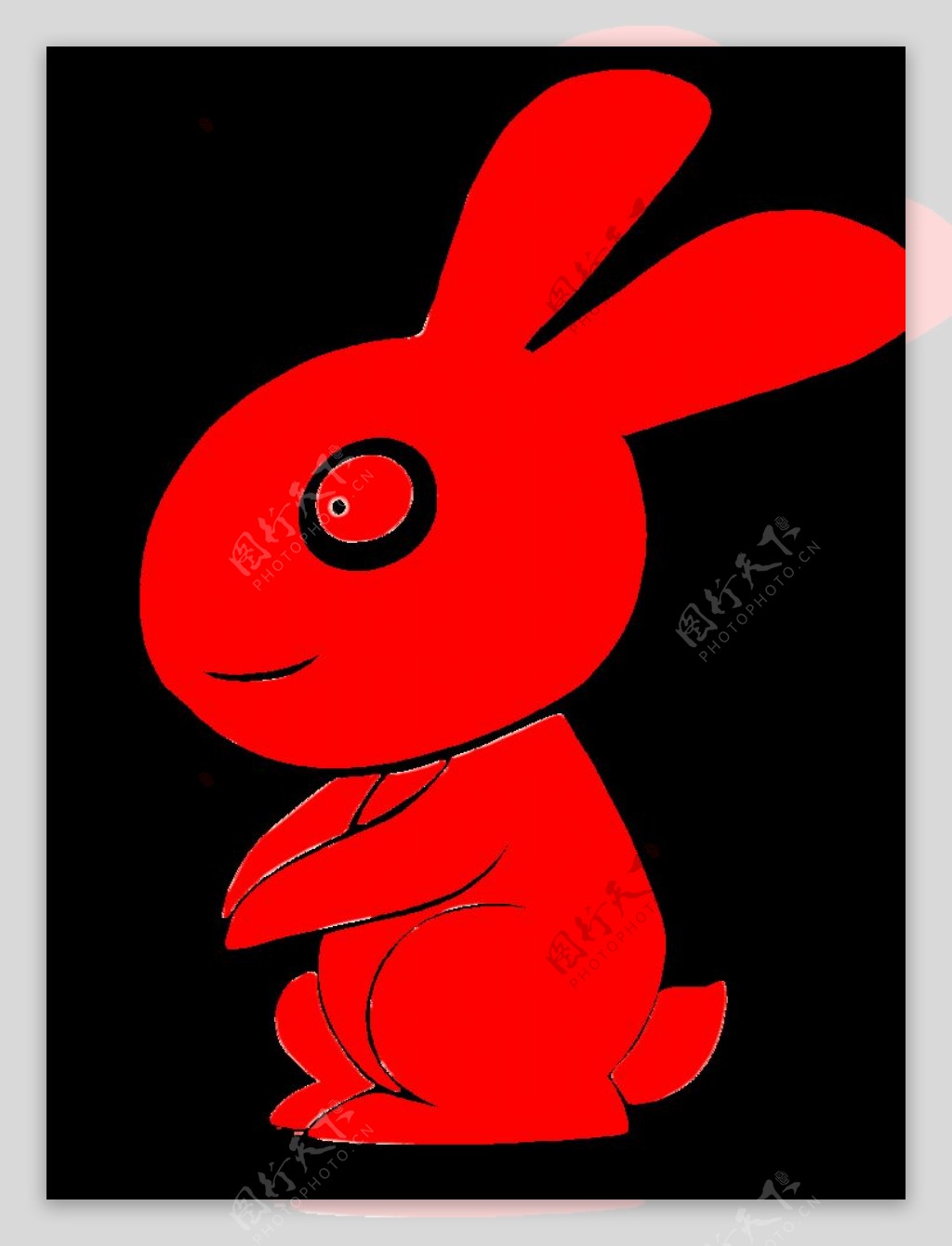 卡通红色爱心小兔子gif动图下载-包图网