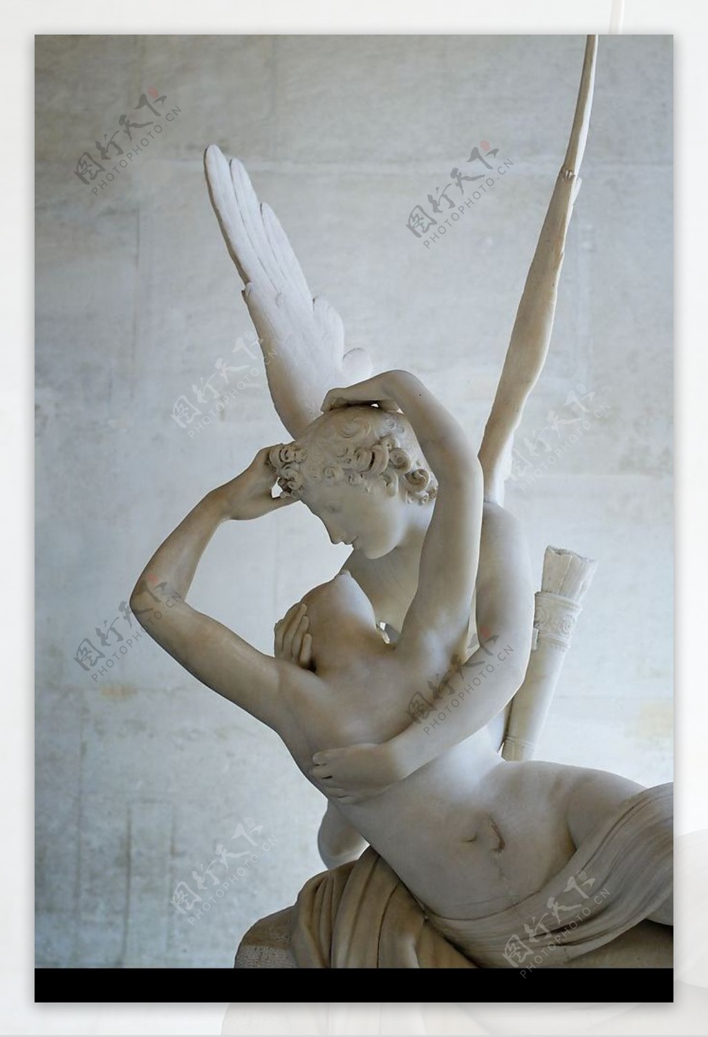 意卡诺瓦雕塑作品天使之吻局部图片