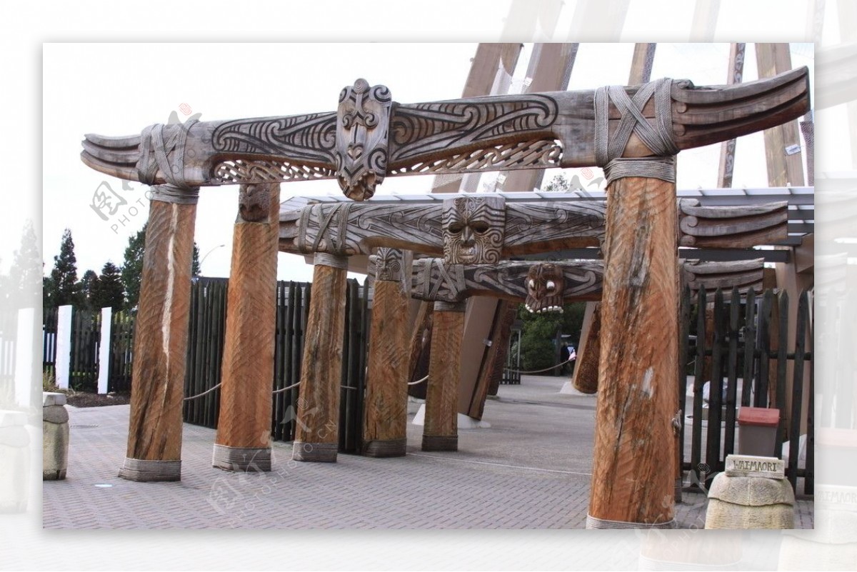 新西兰毛利人木雕图片