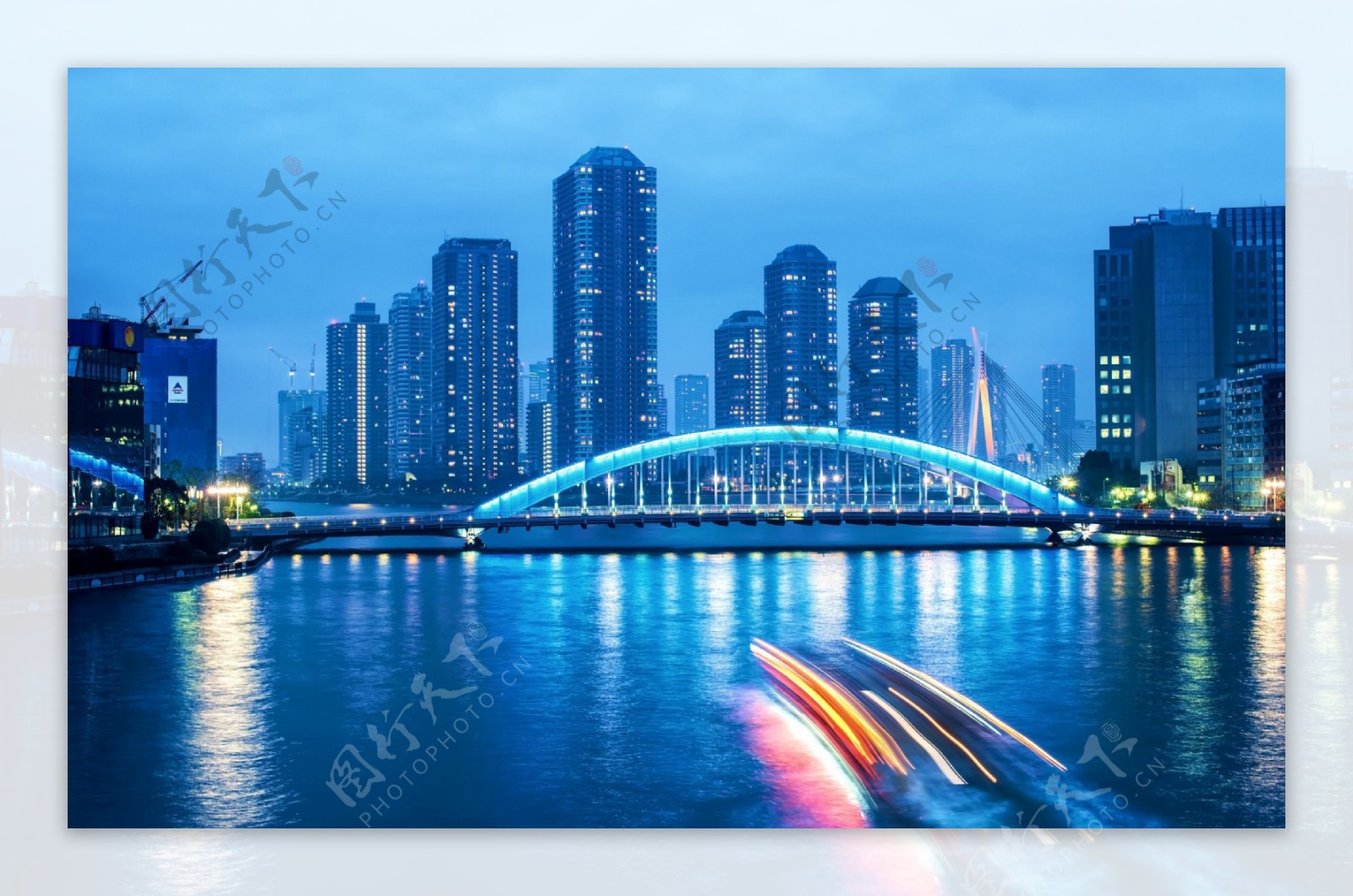 东京夜景景观桥图片