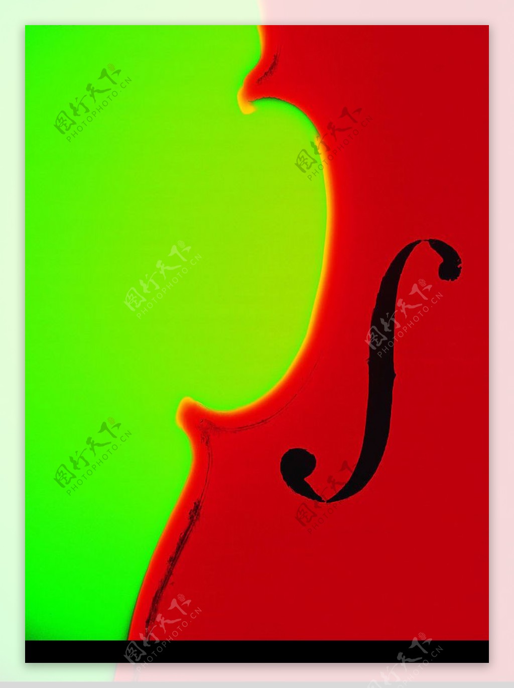 红绿对比小提琴图片