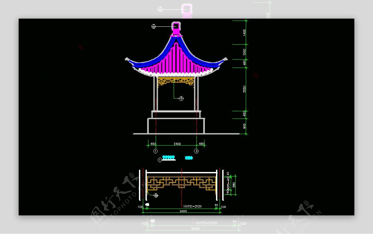 古建筑仿古亭图片