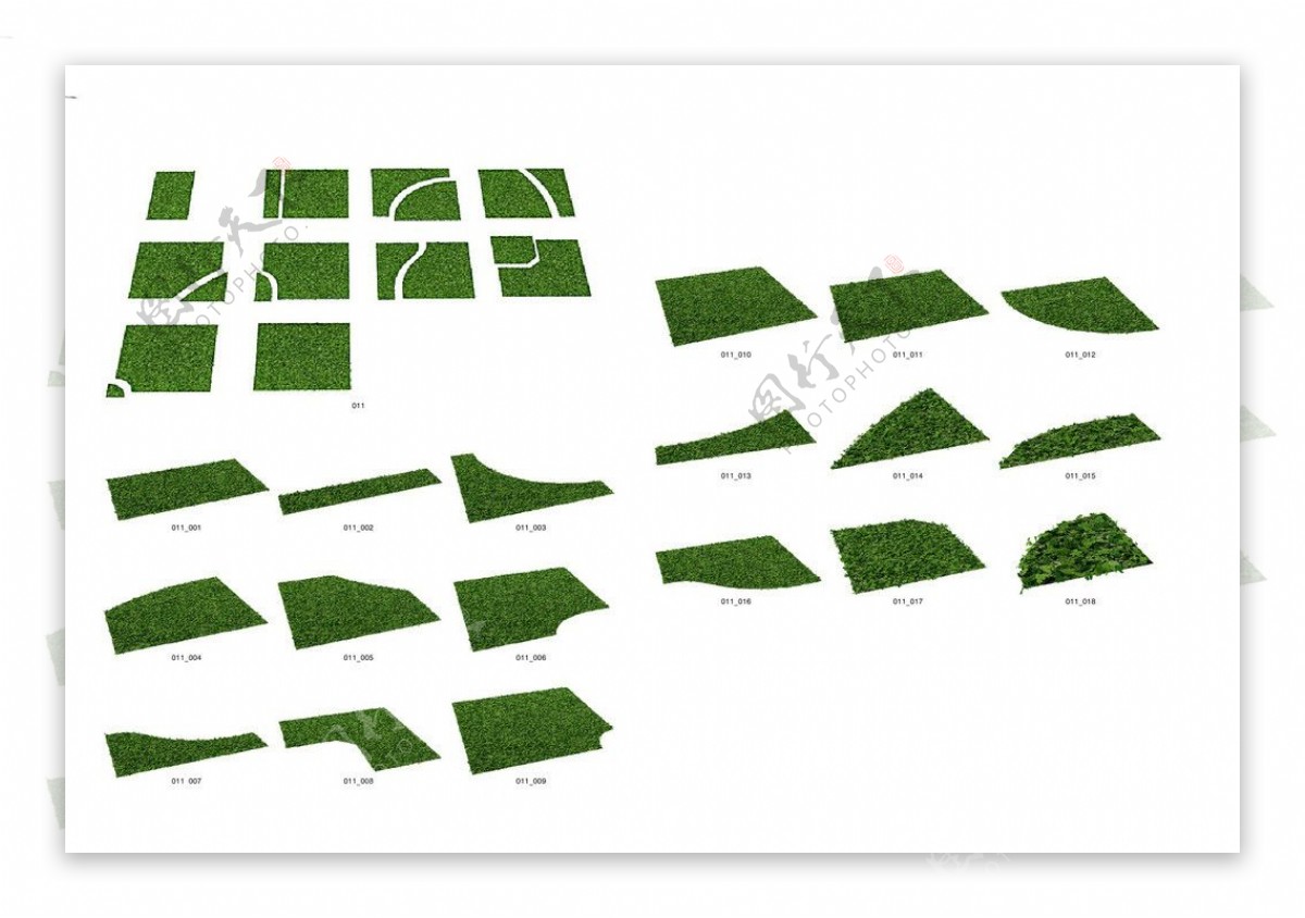 草地草模型图片