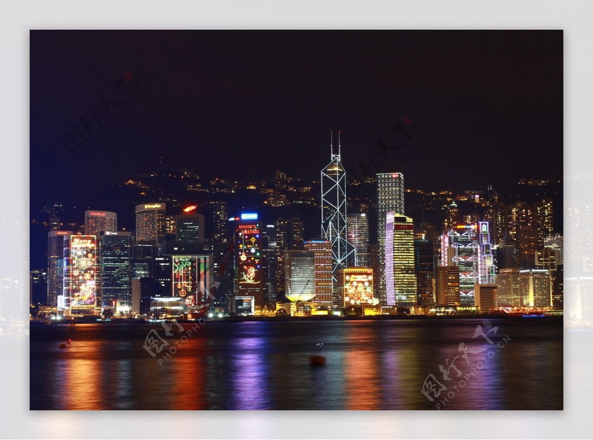 香港夜景灯光图片素材