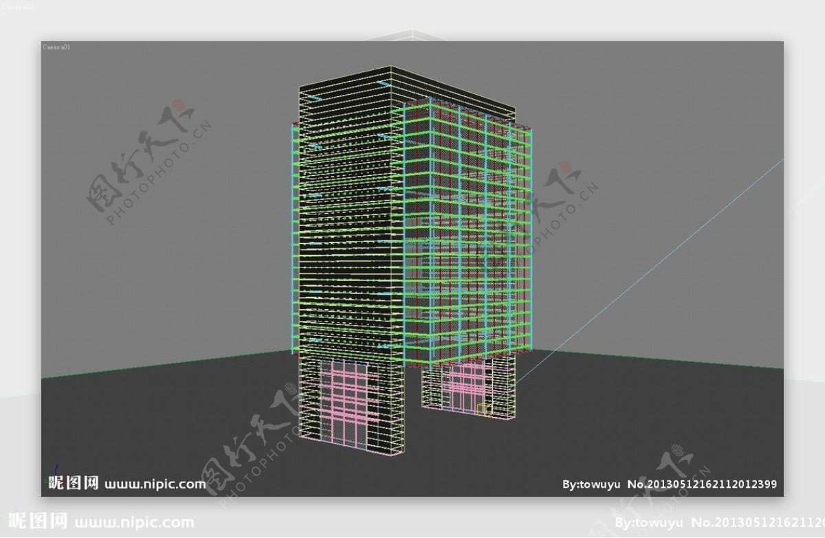 公建高层大楼模型图片