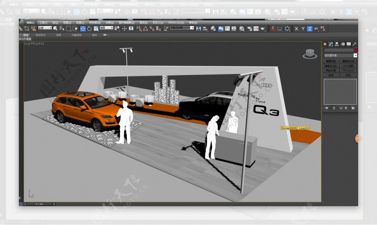 3D奥迪模型车展汽图片